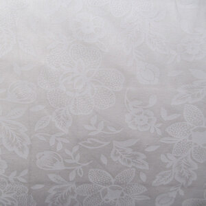 Floral White Fabric