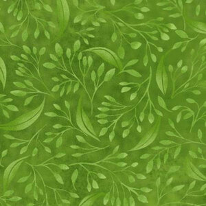 Green Flourish Fabric