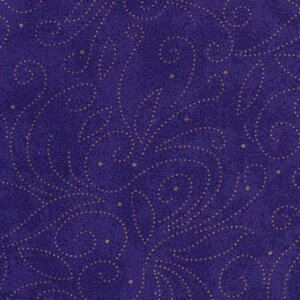 Scrolls Purple / Gold Fabric