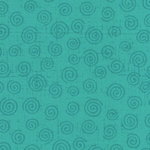 Swirls Teal Fabric