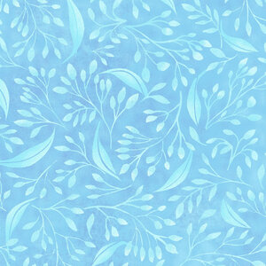 Teal Flourish Fabric